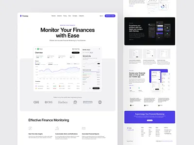 Finance Website Template branding chart design everyway finance flat homepage landing landing page minimal product product website saas typography ui ux web web design webdesign website