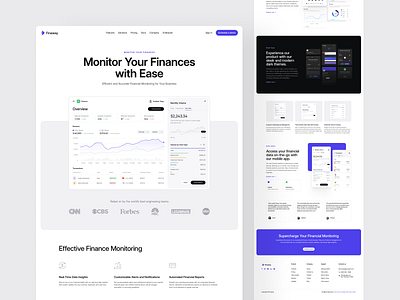 Finance Website Template branding chart design everyway finance flat homepage landing landing page minimal product product website saas typography ui ux web web design webdesign website