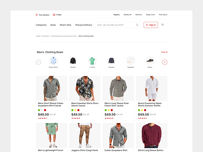 E-commerce Category Page clean gallery minimal ui user experience user interface ux white