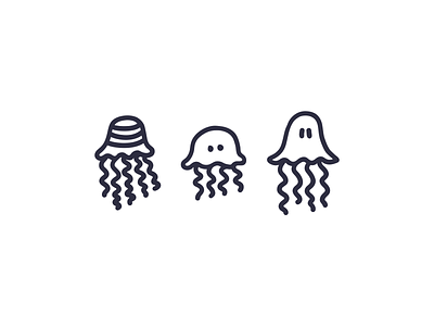Jellyfish friends doodle fun illustration jellyfish logo sea doodles vector