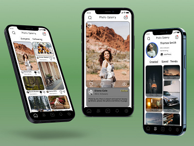 Photo Galerry app branding design ui ux