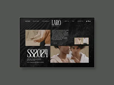 LARO - Editor X Web Template: E-commerce Edition branding ecommerce ecommercewebtemplate editorx editorxtemplate editorxwebtemplate mobilefriendly modernwebdesign onlinestoretemplate trendytypography ui webdesign webdevelopment website webtemplate