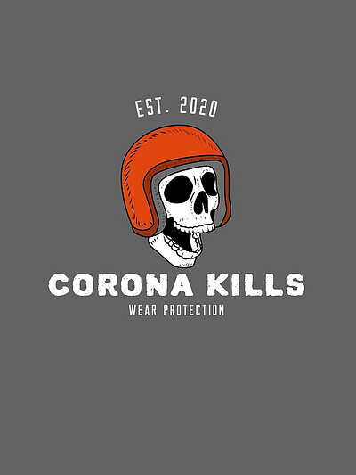 Corona Kills Logo 3d animals animation branding corona kills logo design graphic design illustration logo ui vector