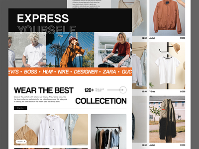 Clothing E-Commerce design ecommerce graphic design ui ux