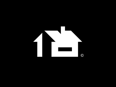 House1 1 architecture brand building bureau construction dimension hidden house logo number one roof shadow structure window
