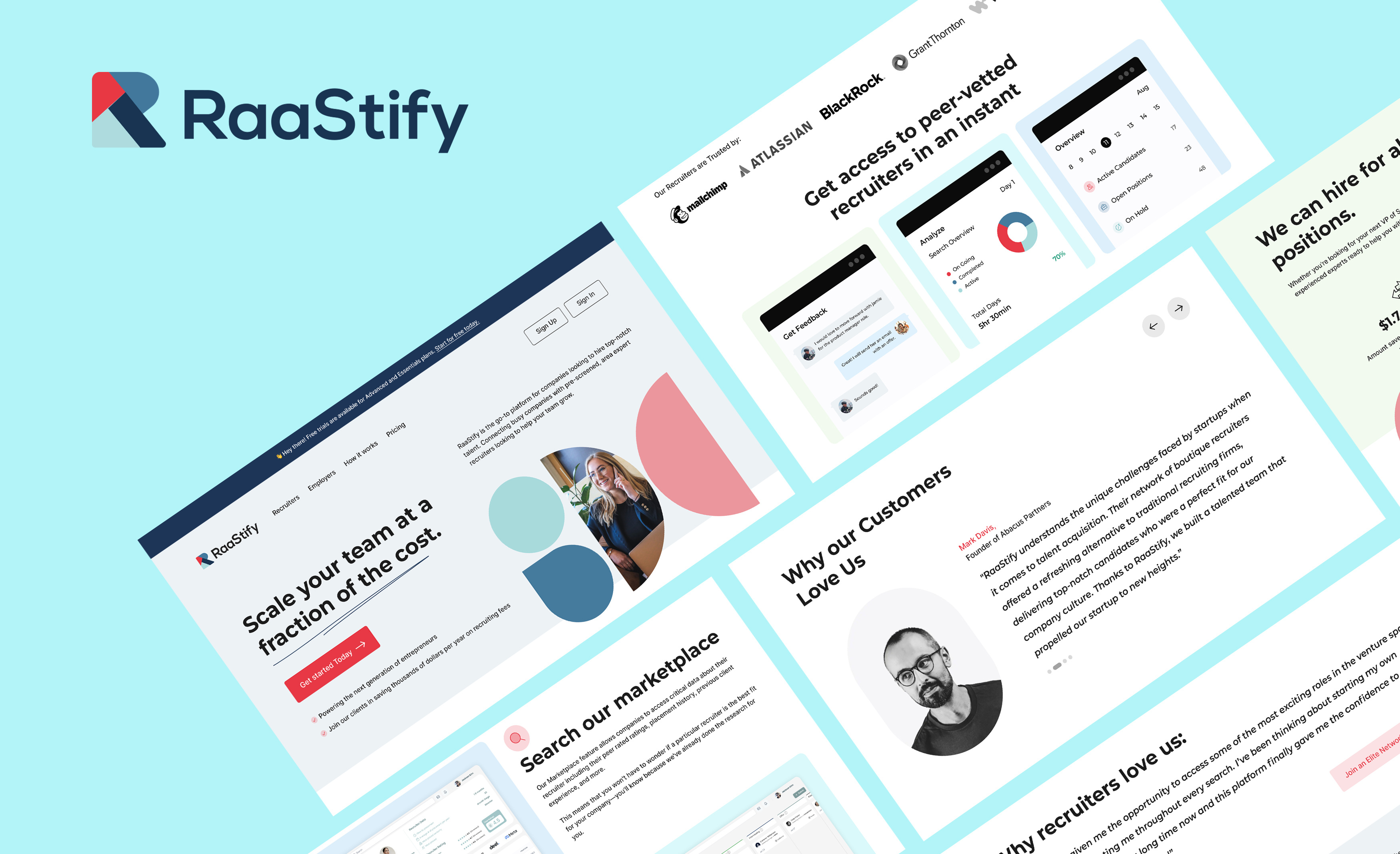 RaaStify Logo - Landing page design branding clean design figma logo minimal minimalist modern saas simple simple clean interface ui website