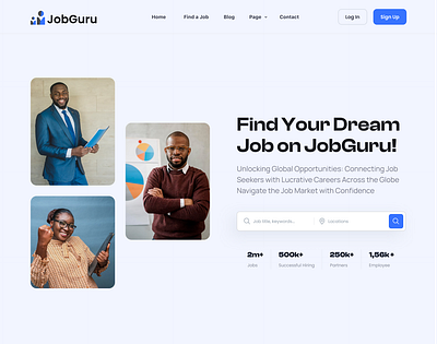 JobGuru Job Seeker Platform empowerment freelance job jobseeker modern design web design work