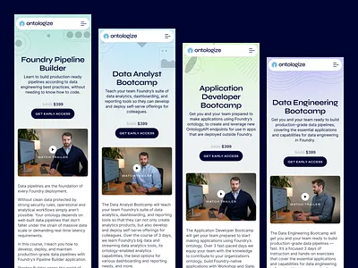 Ontologize website mobile branding courses design gradients homepage landing page lessons line illustrations mentor mobile noise effect personal brand trainings tutorials ui ux web webpage website website design
