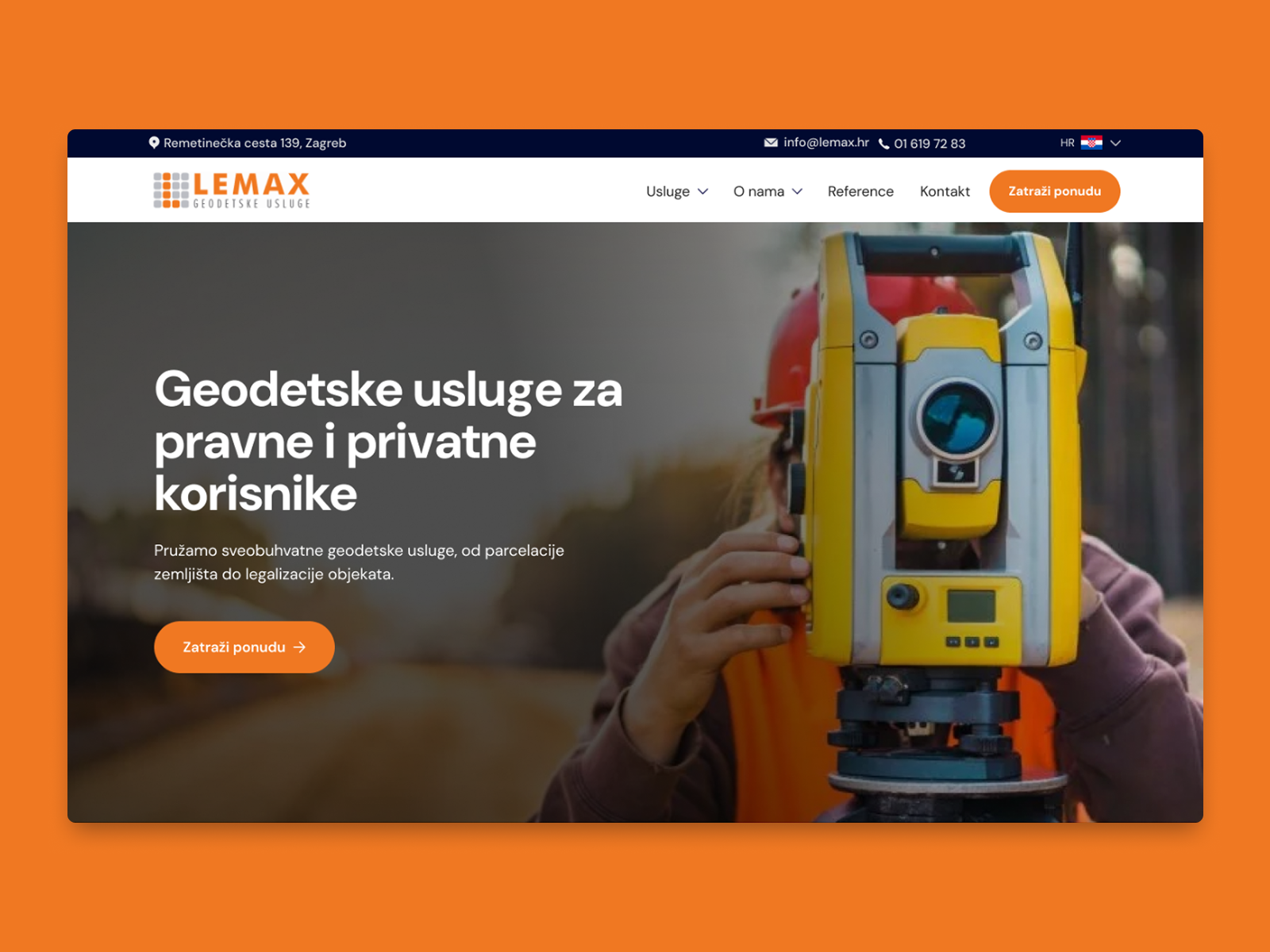 Lalebay construction geodet homepagedesign landingpage webdesign
