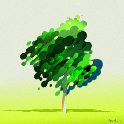 a summer tree animation motion graphics
