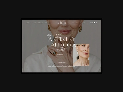 AURORA - E-commerce Edition Website Concept! ✨ branding editorx jewellery comapny website jewellery company squarespace ui ux web design web development website design website insporation wix