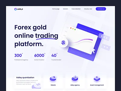 Trading platform official website design/homepage hmi homepage ui web