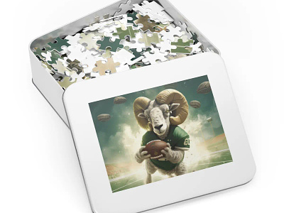 Rams Art Puzzle w/ Collectible Tin (30, 110, 252, 500,1000-Piece app art contest art studio best art best art design best art ever best art in the world colorado state university art csu rams csu rams art design illustration puzzle ui