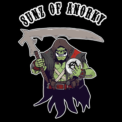 Sunz Of Anorky - Custom Space Orks faction symbol illustration logo orks symbol warhammer