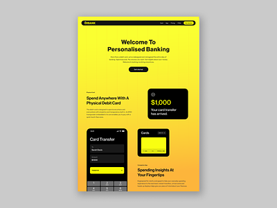 Erbank bank bankwebsite cleandesign creditcard homepage homepagedesign landingpage minimal modern orange uidesign webdesign websitedesign yellow