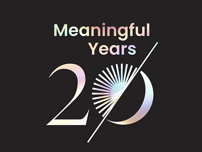 20th Year Anniversary - Meaningful Years 20 20 years anniversary anniversary logo branding holo logo number