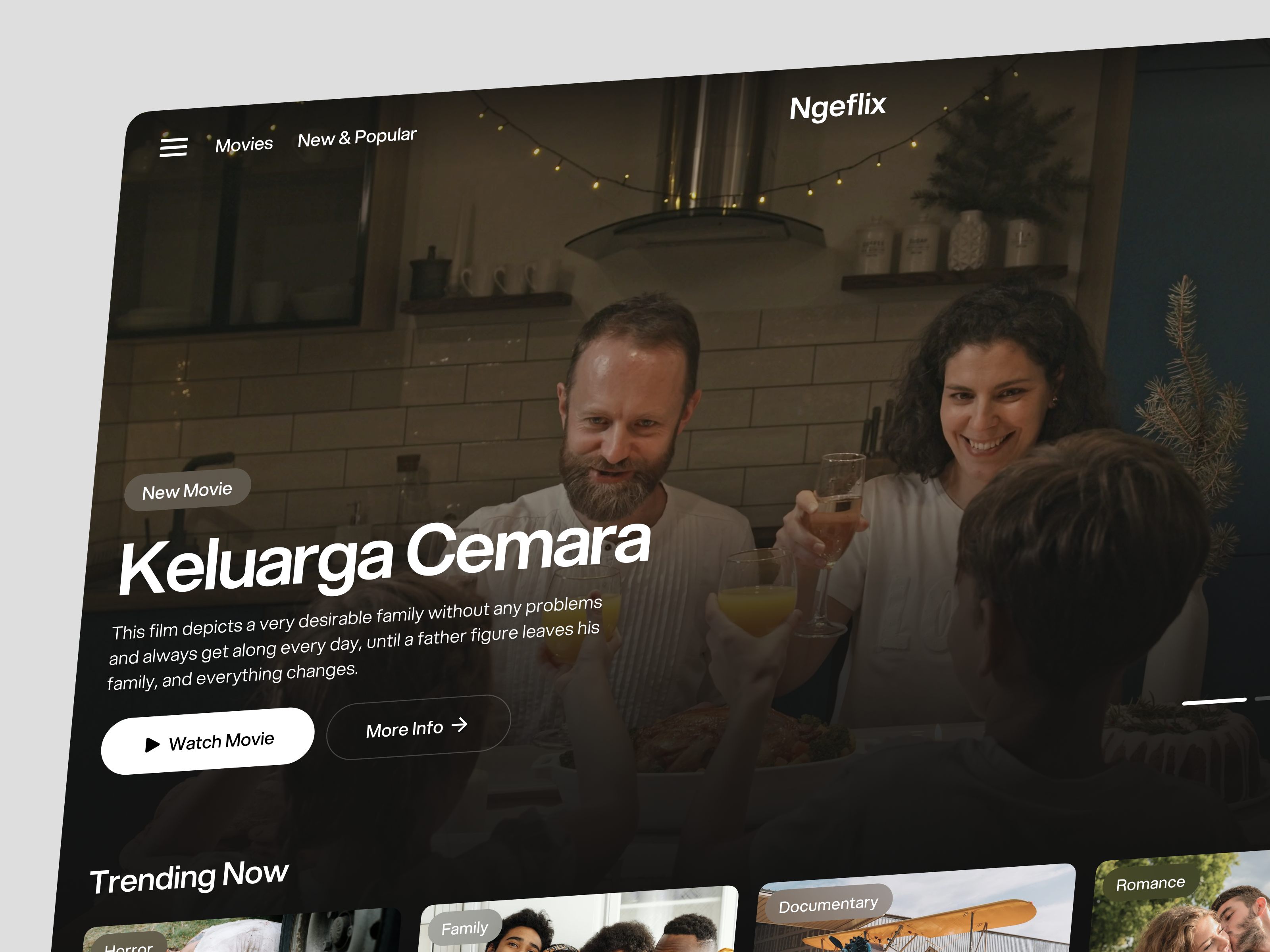 Ngeflix - Movie Streaming Concept cinema cinema dashboard clean clean ui dashboard disney hbo imbb minimal minimalist movie movie app netflix series streaming streaming dashboard streaming service tv show ui youtube