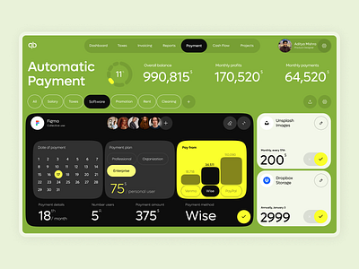 Finance Management Dashboard design graphic design ui ux