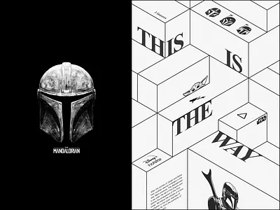 The Mandalorian Ad Poster graphic design illustration motion graphics