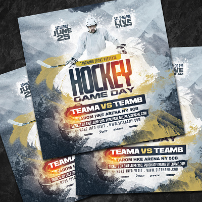Hockey Game Day Flyer poster