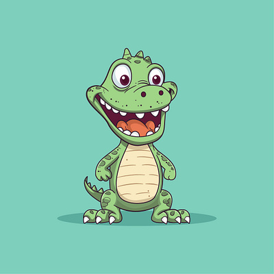 Adorable cute crocodile cartoon character mascot.