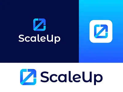 Scaleup Logo, Arrow, growth arrow arrows brand identity mark branding consulting growth up lines logo logo design logo maker marketing company performance saas seo agency simple modern