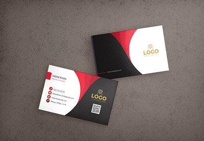 Red and Black combination Business-card Design... business card business care design graphic design logo