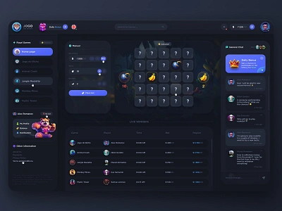 Mines - Casino Interface app bet betting casino crash design desktop gambling game illustration interface mines mobile p2e roulette slots tower ui ux web design