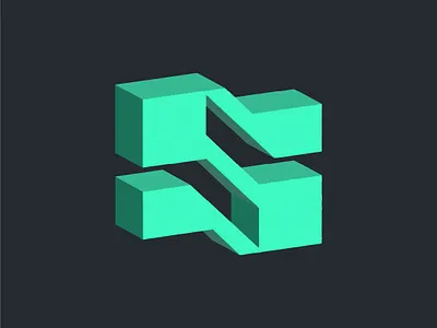 S logo mark 3d abstract logo block blockchain brand identity branding creative logo crypto design illustration logo design logo design concept logomaker logotype mark minimal modern s logo