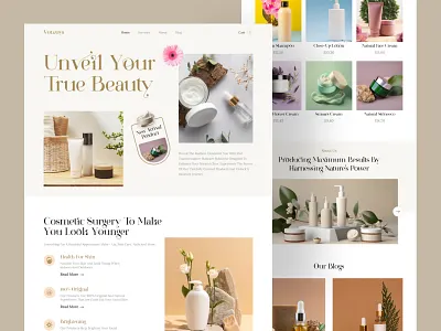 Vonzaya - Skin Care Product Website Design beauty product landing page luxury website make up product design product website skin care skin care landing page skin care website ui web design