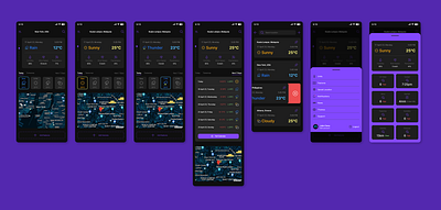 Weather App mobile app design ui weather
