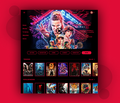 Movie streaming design ui ux