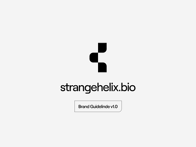 strangehelix.bio Brand Guideline | Healthcare & Biotech Assets ai biology biotech brand guideline branding dna drug healthcare logo machine learning machinel earning medical medicine minimal patient pharma strangehelix therapeutics therapy wellness