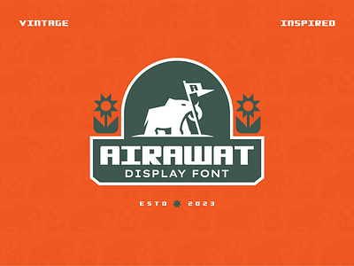 Airawat Display Font branding clean design displayfont font graphic design graphic designers illustration logo logo design typeface typography vintage