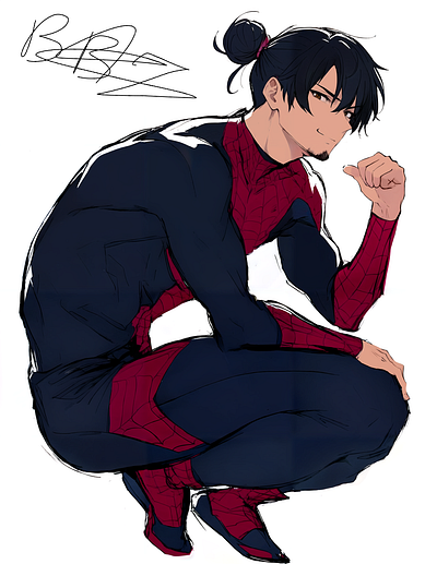 Biraru as Spider-man design hero spider man