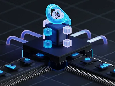 Ai Maintaining Social Media, 3d Animation, Blender - Concept 3d 3d animation 3dart abstract ai animation artificial intelligence b3d blender c4d colorful futuristic game geomagnetic graphic design loop motion graphics render social media ui