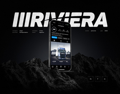 Riviera Logistics branding design graphic design logo ui ux