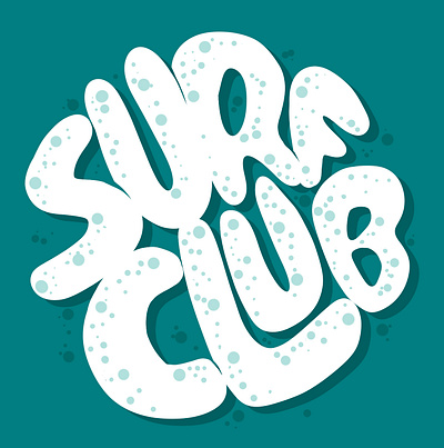 Surf Club beach branding design font friends graphic design illustration kite lettering logo longboarding ocean procreate sea skateboarding surfing travel typography