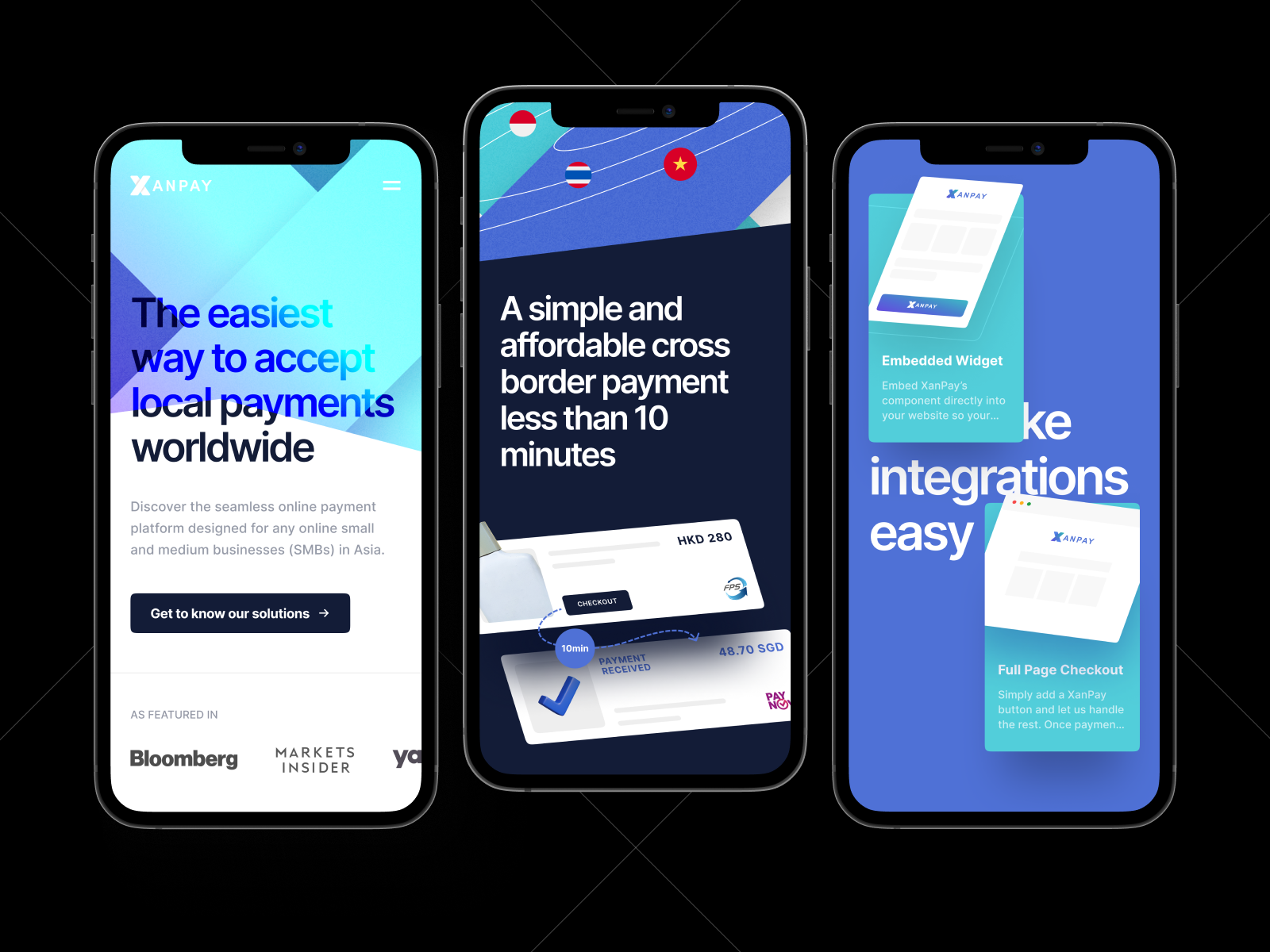Xanpay Mobile Responsive business checkout design finance gateway minimal mobile payment responsive ui ux