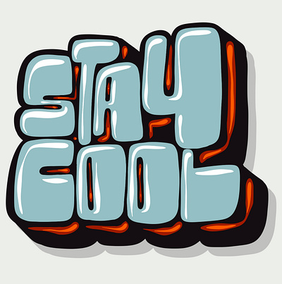 Stay Cool branding chill cool design font graffiti graphic design health illustration lettering logo procreate recharge relax stay streetart typography