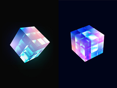 3d Cube Visual 3d 3d cube c4d design designer glass effects illustration india interface lalit print promo screen startup ui ux web website
