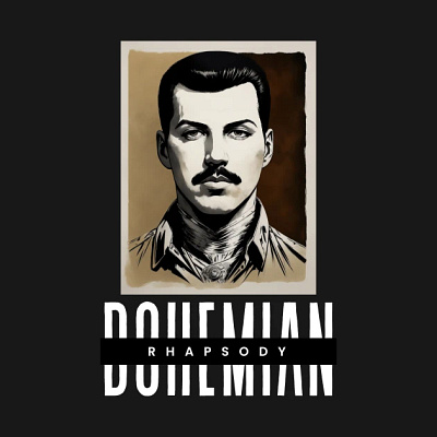 Design Clothing Bohemian Rhapsody branding graphic design typography
