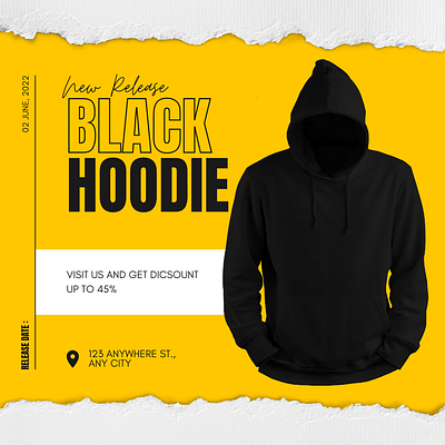 Banner Hoodie Promotion branding graphic design typography