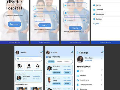 TibaPlus Hospital animation branding design figma hospital illustration logo mobiledesign ui uidesign ux uxdesiger vector webdesign