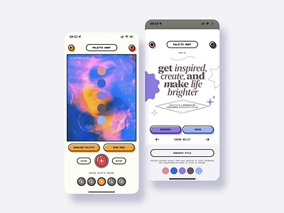 Palette Hunt app color color palette ios retro ui uiux userexperience userinterface ux