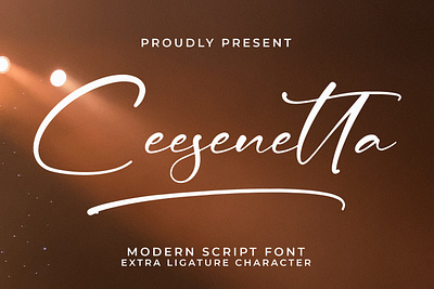 Ceesenetta - Modern Script Font abc