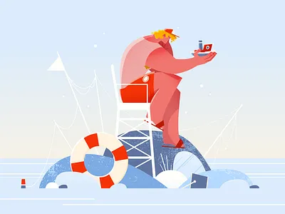Lifeguard art character design design digital art digital painting drawing illustration illustrator painting vector