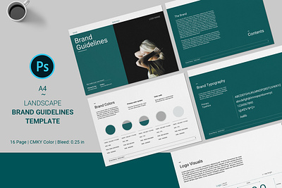 Brand Guidelines Template brand guideline brand manual brand proposal brand style branding creative design minimal presentation style guide