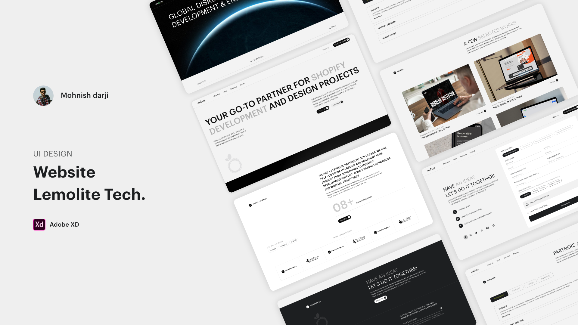 Lemolite technologies website design adobe xd branding design dribbble logo redesign technologies typography ui ux website
