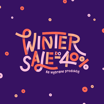 Winter Sale Lettering animation branding de design graphic design illustration lettering motion graphics vector